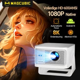 Magcubic® HY350MAX Mini Beamer 8K-1080P Full HD Smart Projector-600ANSI Lumen-Draagbare Beamer voor Film & Gaming-Thuisbioscoop–180° Draaibaar-Automatische focus-Geïntegreerde Google Play&6000+ Apps–Android 14-WiFi 6&Bluetooth 5.4 — thumbnail 2