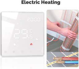 Slimme Thermostaat - Temperatuurregelaar - Energie Besparen - LCD Touchscreen - 86x86mm - Wit — thumbnail 4