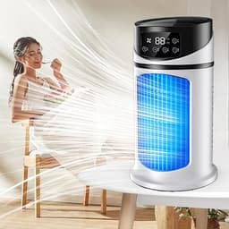 Mini-airconditioner, draagbare ventilator, verdampingskoeler met timer, stille USB-bureauventilator, luchtbevochtiger, geschikt voor slaapkamers. — thumbnail 5