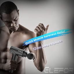 Massage Gun – 20 Snelheden – 8 Massagekoppen – LCD Touchscreen – Stil – 1200–3200 Percussies/min — thumbnail 5