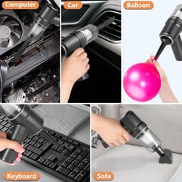3-in-1 Draadloze Handstofzuiger Elektrische Persluchtblazer, Oplaadbare Mini Stofzuiger Opgewaardeerd Model Zwart, Voor Huisdierenhaar en Autoreiniging — thumbnail 4