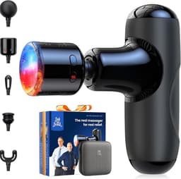 Massagengun - Massage Pistool - Massage Gun - Zwart - 14cm x 11cm x 3cm — thumbnail 1