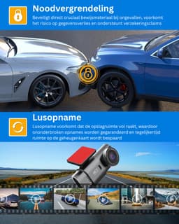 Zavio® Dashcam voor Auto - Auto Camera - Dashcam Voor en Achter Draadloos — thumbnail 2