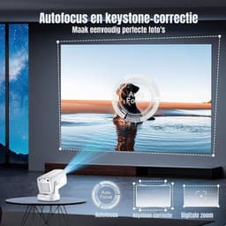 QORA® Mini beamers - Projector - Mini beamer - Wit - 20cm x 11cm x 10cm — thumbnail 2