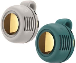 Mini Ventilator - 2 Stuks - Clip-On Ventilator - Oplaadbare USB Ventilator - Portable Clip Fan - Nekventilator - USB Oplaadbare Stille Bladeless Ventilatoren - Verstelbare - Geschikt Voor Buiten, Op Reis En Op Kantoor - Wit, Groen — thumbnail 1