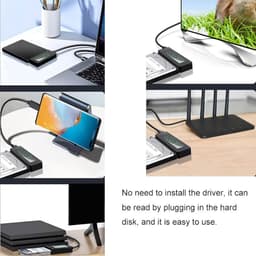 Harde Schijf Adapter - Externe Harde Schijf Dock - Data Herstel - Snelle Schrijfsnelheid - Tot 16 TB - Zwart — thumbnail 5