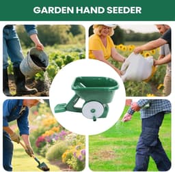 Grasstrooier - Tuingereedschap Meststrooier - Gazononderhoud - Gelijkmatige spreiding - 3L capaciteit - Groen — thumbnail 5