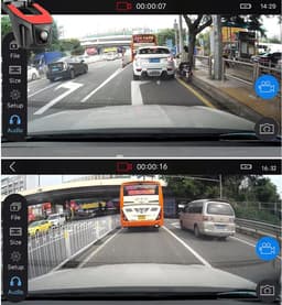 Dashcam auto met G-sensor, full HD autocamera met 170° groothoek, met SD-kaartondersteuning, bewegingsdetectie, dashcamera voor Android, USB, parkeerbewaking, voor of achter, zwart — thumbnail 4