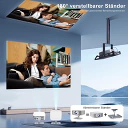 Draagbare Projector - Wit - Ondersteunt 4K Resolutie - Android 14.0 - Voor Thuis en Buiten — thumbnail 5