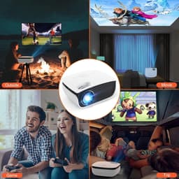 Mini-beamer - Draagbare projector - 7500 lumen helderheid - Ondersteunt 1080p Full HD - Voor Filmavonden — thumbnail 5