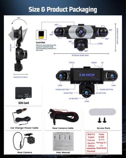 Dashcam - Full HD - 360 Graden Dekking - Nachtzicht - Voor Auto's — thumbnail 5