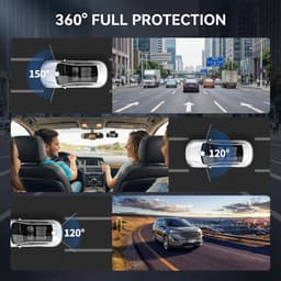 360° 4-Kanaals Dashcam - Zwart - Ultra HD Opname - Slimme Connectiviteit - Voor Auto's — thumbnail 4