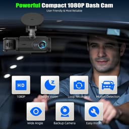 Dashcam voor Auto - 2,0 Inch - 1080p Full HD - Ingebouwde Wifi - Voor Alle Voertuigen — thumbnail 2
