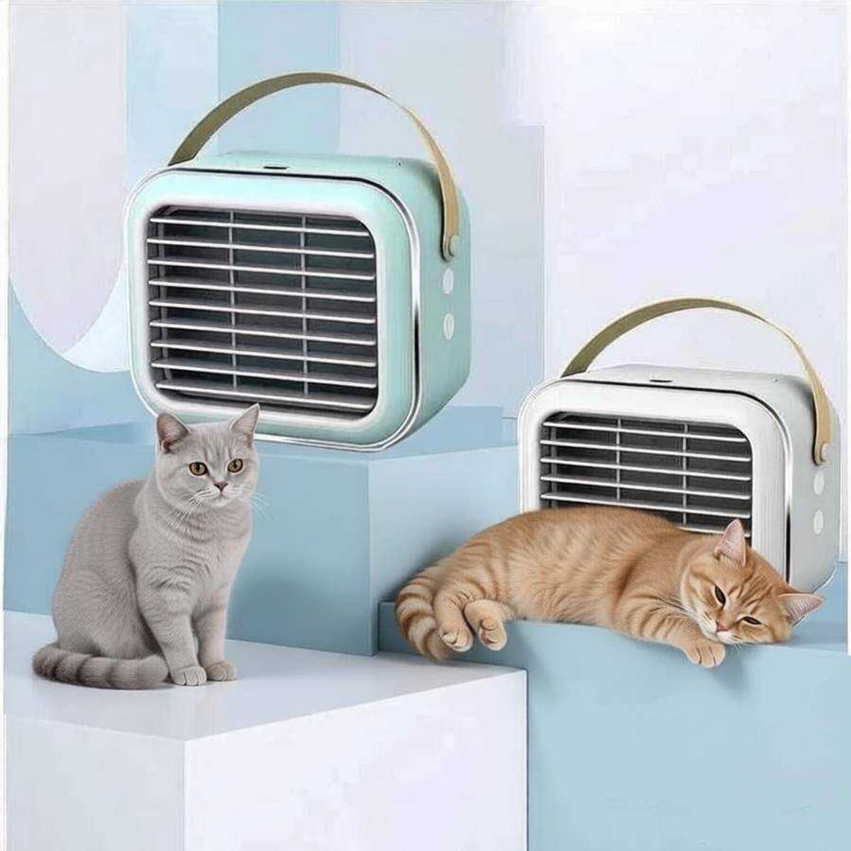 LISM-Mini-ventilator Geschikt voor huisdieren, draagbare airconditioner, Geschikt voor bureaus, kantoren, slaapkamers, studeerkamers en op reis. — afbeelding 1