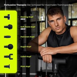 Massagepistool met Verwarmende Kop - Zwart - Handzaam Massageapparaat voor Nek, Schouder en Rug - Voor Ontspanning en Herstel — thumbnail 2