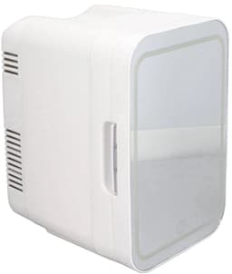 Mini-autokoelkast - cosmeticakoeler - met LED-spiegel - 4 liter - drie instelbare helderheidsniveaus - beautykoelkast - draagbaar - wit — thumbnail 2