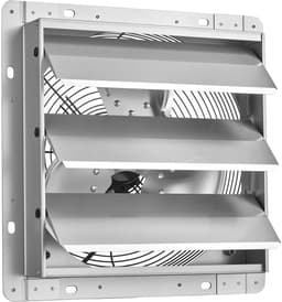 VEVOR 312mm Afzuigventilator met Lamellen, Industriële Wandventilator, 34W, Stalen Behuizing, Wandmontage, 2124m³/h, 1400rpm, Stille Werking, Ventilatie + Koeling voor Garage, Kas, Werkplaats, Stal — thumbnail 2
