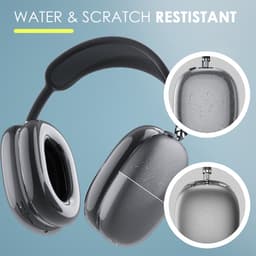 Ainy - Transparante Cover Accessoires - Koptelefoon hoes geschikt voor Apple Airpods Max | 3in1 case set hoesjes, hoofdband en oorkussens | Set van 5 stuks binnen- en buitenkant volledige bescherming — thumbnail 3