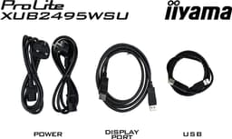 iiyama ProLite XUB2495WSU-B7 - 24 Inch - IPS - WUXGA - USB-hub - In hoogte verstelbaar — thumbnail 4