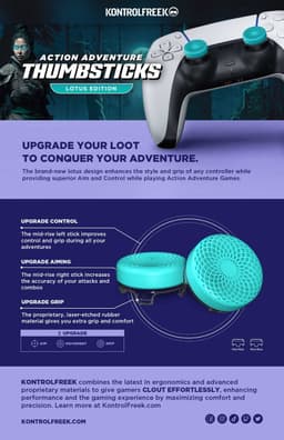 KontrolFreek Action Lotus Thumbsticks - Teal Clear - (Xbox) — thumbnail 3