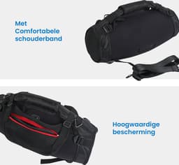 YONO Tas met Schouderband geschikt voor JBL Boombox 3 / Boombox 3 Wi-Fi - Travel Case - Bescherm Hoes - Zwart — thumbnail 3