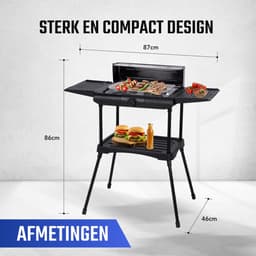 Luxe Elektrische Barbecue - BBQ - Staand model - Ook voor op de Camping - Inclusief EBOOK — thumbnail 4