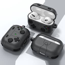 Ainy - PRO Siliconen Gaming PC Controller Hoesje met sleutelhanger - Geschikt voor Apple Airpods Pro 2 / Pro 1 | case met keycord | schokbestendig | Uitsparing voor oplaadpoort & draadloos opladen ondersteund — thumbnail 2