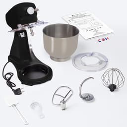 KitchenBrothers Keukenrobot - Keukenmachine - 6,2L Mengkom - 1800W - BPA-vrij - Keukenmixer - Aluminium - Zwart — thumbnail 5
