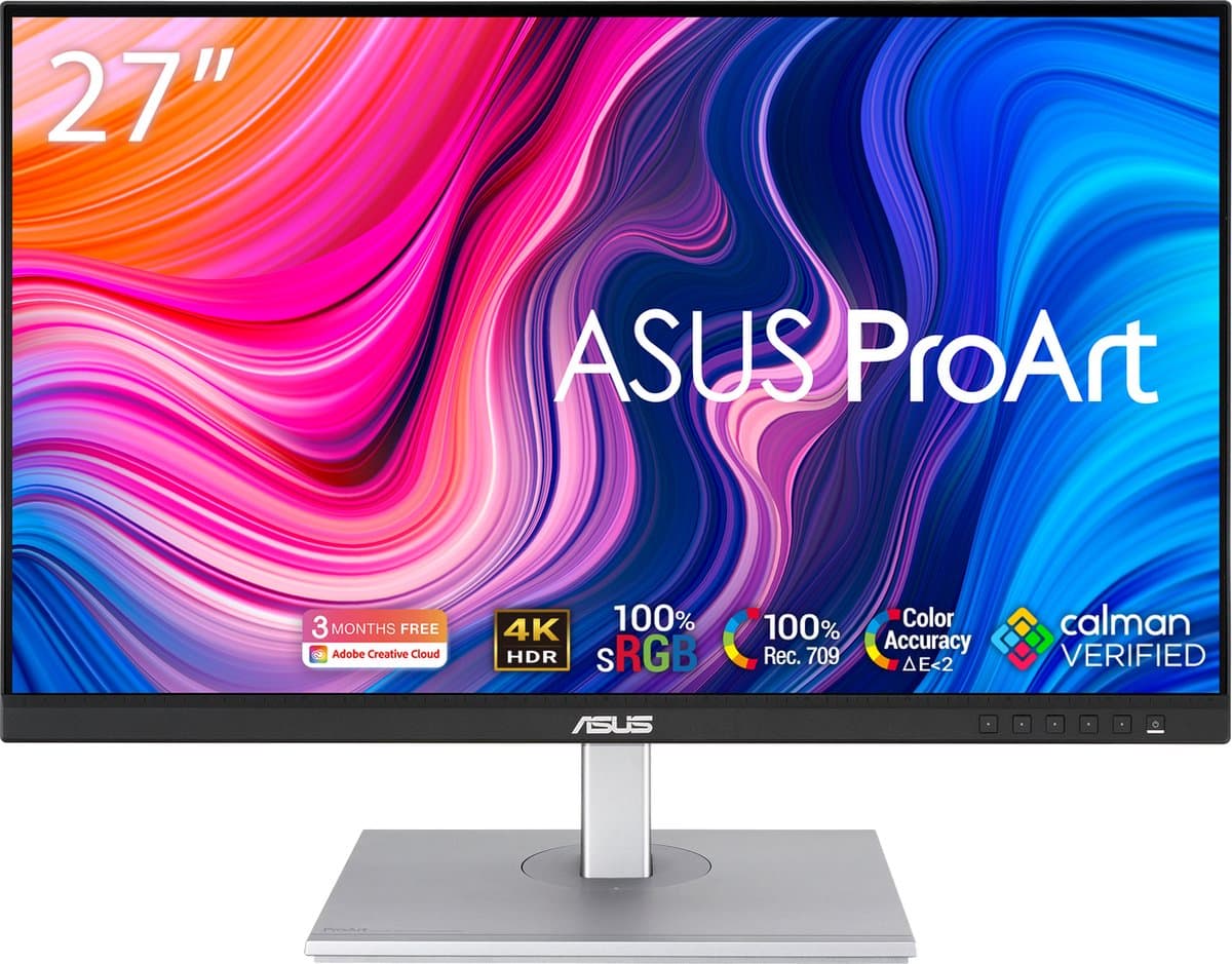 ASUS ProArt Display PA279CV - 4K UHD IPS Professional Monitor - Calman Gecertificeerd - USB-C 65W - 27 Inch — afbeelding 1