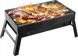 Draagbare BBQ - Houtskool Barbecue - Opvouwbaar - Barbecue - 35 x 27 cm - Camping Barbecue - Kamperen - Reis BBQ - Festival Barbecue - Grill — thumbnail 3