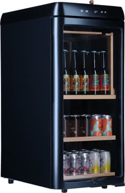 Bierkoelkast Amsterdam Zwart - glazen deur - 85 flessen - Koelkast horeca - Bier koelkast voor Thuis - Flessenkoelkast- Drank koelkast - Bierkast — thumbnail 4