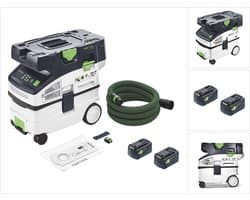 Festool CTMC MIDI I-Basic accu mobiele stofafzuiger 36 V ( 2x 18 V ) stofklasse M + 2x accu 5,0 Ah - zonder oplader