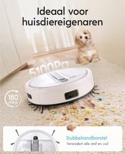 Robotstofzuiger Huisdieren - Robotstofzuiger Hondeharen - Robotstofzuiger Met Leegstaion — thumbnail 3