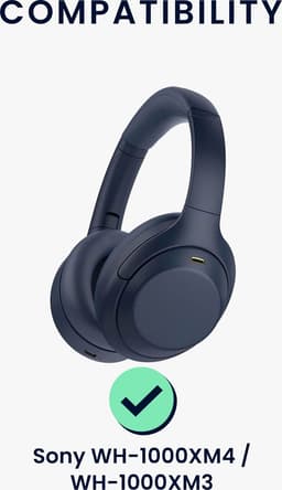 kwmobile hoes geschikt voor Sony WH-1000XM4 / WH-1000XM3 / Jabra Evolve 20 - 21,5 x 16 cm - Beschermhoes voor headset in zwart - Van neopreen — thumbnail 2
