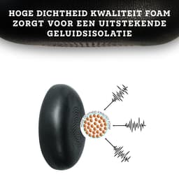 Somstyle Oorkussens Geschikt Voor Jabra Elite 45h & Evolve2 65 UC - Zacht Schuim - Eiwitleer - Zwart — thumbnail 5