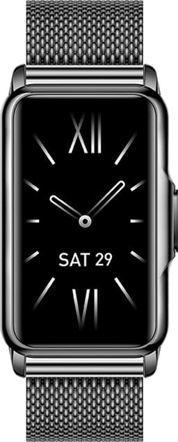 Kiraal Livery - Schitterende Activity Tracker - Stijlvol - Android & iOS - RVS - Zwart — thumbnail 2