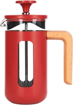 La Cafetière Pisa koffiezetapparaat met glazen frame en roestvrij, geborsteld stalen frame — thumbnail 4