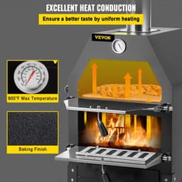 Vevor Outdoor Pizza Oven - Barbeque - BBQ - Met Pizzasteen En Diverse Roosters - 30 CM — thumbnail 5