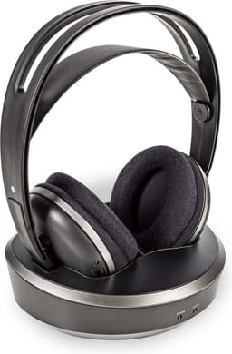 Nedis Draadloze TV-Koptelefoon – Over-Ear – RF – 100 m – 11 uur Batterij – Laadstation – Zilver — thumbnail 2