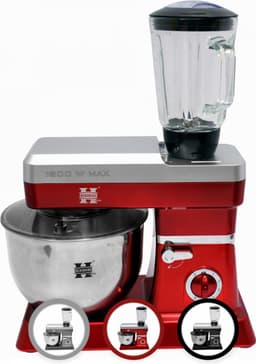 Herzberg Keukenmachine 1200W (max 1800W), 6,5 L-Grijs — thumbnail 5