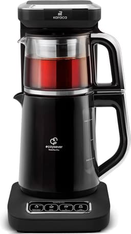 Karaca- Caysever- Robotea pro-Chrome kleur -theemachine- 4 in 1 sprekende automatische theemaker ,waterkoker en filterkoffiezetapparaat, 2500 W, chroom, theemaker, Engelse Versie — thumbnail 1