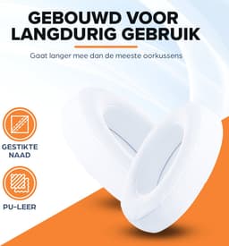 Oorkussens geschikt voor Beats By Dr. Dre Studio 2.0/3.0 wireless - Koptelefoon oorkussens voor Beats Studio wit — thumbnail 3