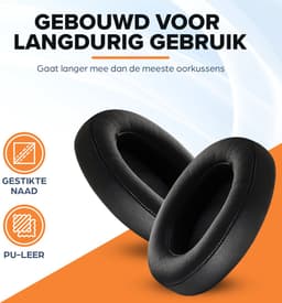 Oorkussens geschikt voor Beats By Dr. Dre Studio 2.0/3.0 wireless - Koptelefoon oorkussens voor Beats Studio zwart — thumbnail 2