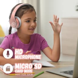 PowerLocus P2 draadloze Over-Ear Koptelefoon Inklapbaar koptelefoon voor kinderen - veilig volume van 85 dB - Bluetooth Hoofdtelefoon - Met microfoon — thumbnail 5