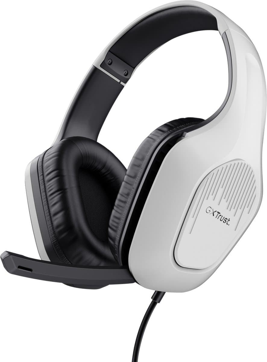Trust GXT 415PS Zirox - Gaming Headset - voor PS5 - Bedraad - 50mm Drivers - Over-ear - Wit — afbeelding 1