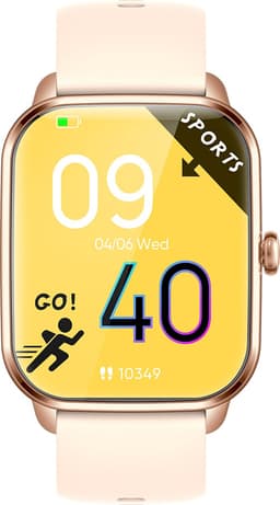 SAMTECH Smartwatch Ultra Thin Pro- Dames & Heren – horloge - Stappenteller, Calorie Teller, Slaap meter, HD – IOS & Android - Rose Goud — thumbnail 2