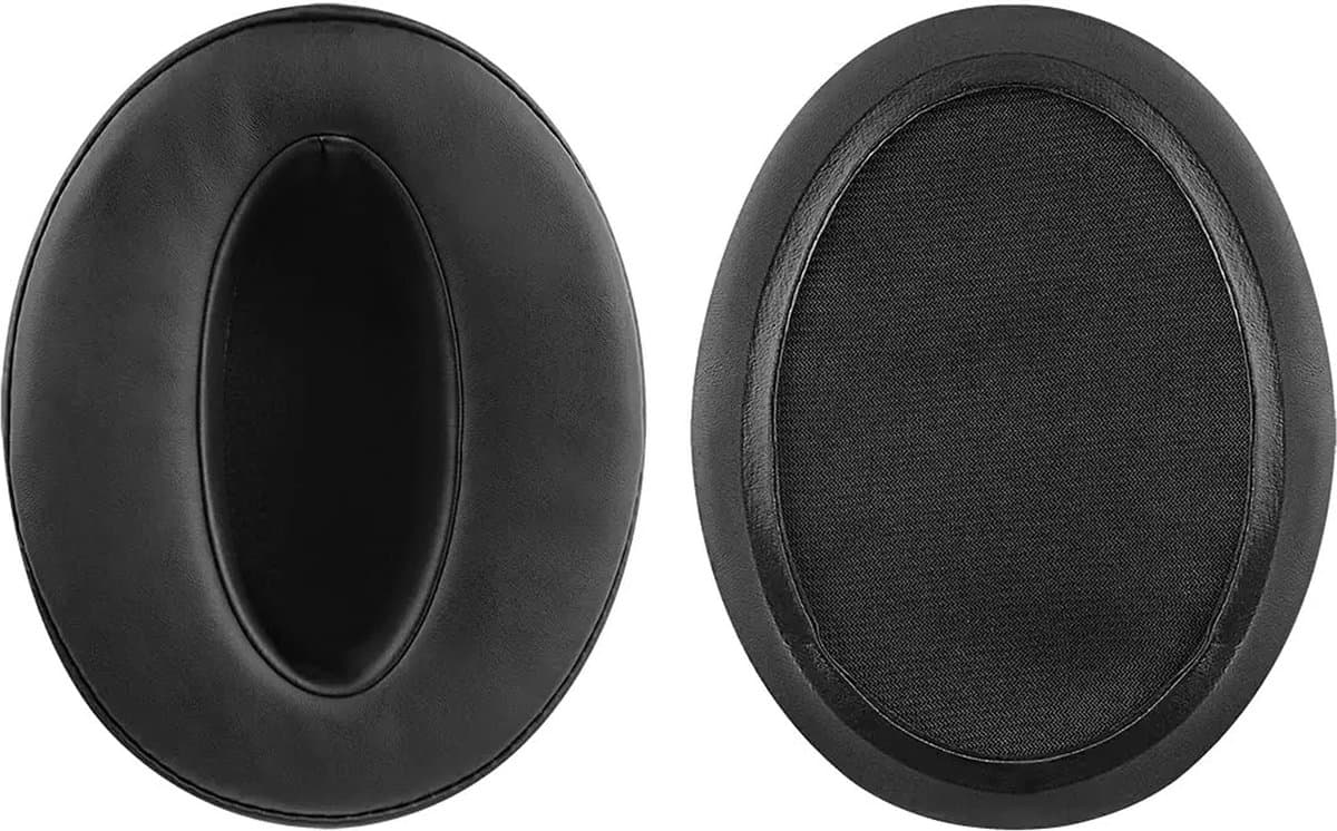 Oorkussens Geschikt Voor Sennheiser HD 4.40BT/HD 4.50BT (NC) - 2 Stuks - Eiwitleer - Zwart — afbeelding 1