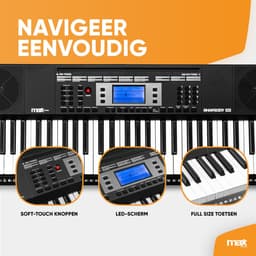 Keyboard met 61 toetsen - MAX Rhapsody61M met aanraakgevoelige toetsen - Ideaal voor beginnende muzikanten — thumbnail 4