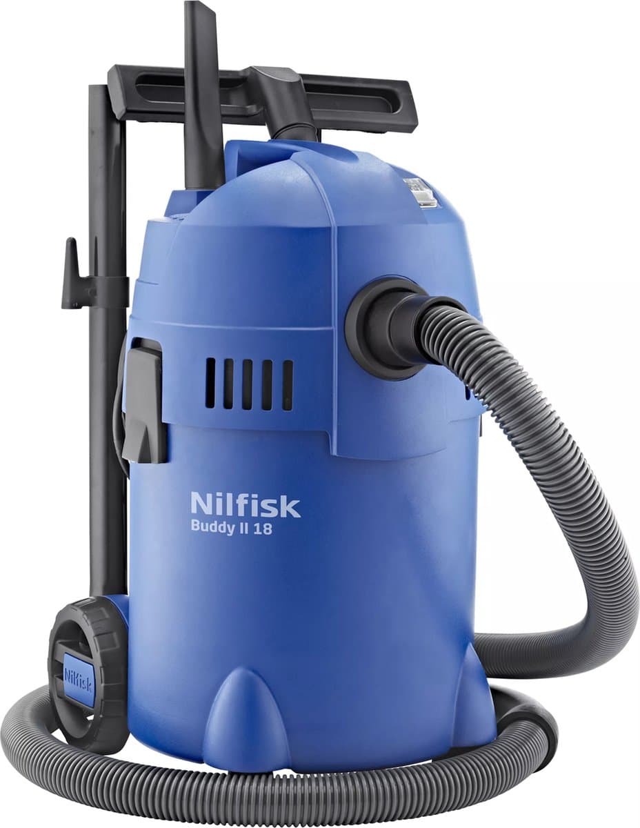 Nilfisk Buddy II 18 Car Cleaner Edition – Krachtige nat- en droogzuiger met 1200W motor, 18L container, blaasfunctie en complete auto-reinigingsset, Stof-/waterzuiger, Alleszuiger — afbeelding 1