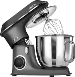 MPM Planetaire Keukenmachine met Accessoires - Keukenmixer met Twee Mengkommen van 7L - Keukenrobot - 2600W - Antraciet — thumbnail 2
